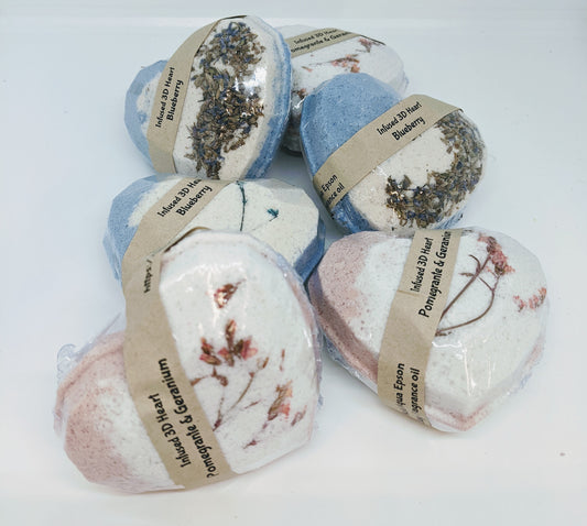 3D Infused Hearts Bath Bombs